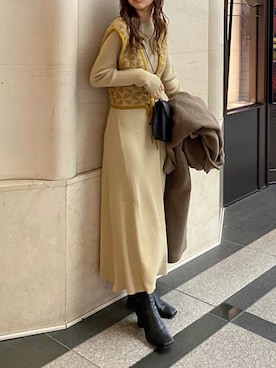 長谷千沙さん(レディース・159cm)の冬コーディネート