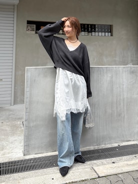 長谷千沙さん（レディース・159cm）の秋コーディネート
