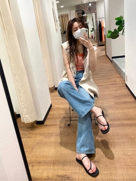 長谷千沙さん（レディース・159cm）の春コーディネート