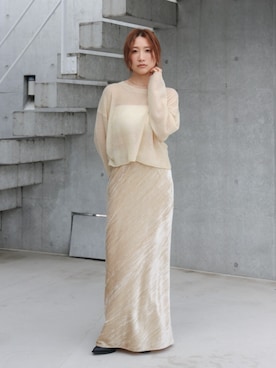 長谷千沙さん(レディース・159cm)の夏コーディネート