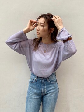 長谷千沙さん(レディース・159cm)の春コーディネート