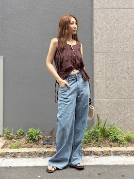 長谷千沙さん(レディース・159cm)の夏コーディネート