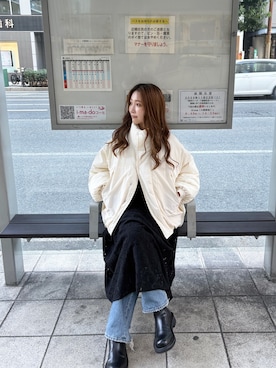 「アイテム（ワンピース/ドレス）」を使った、長谷千沙さん（レディース・159cm・30代）の冬コーディネート