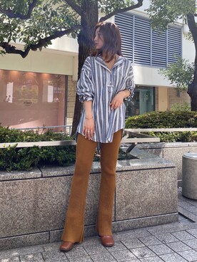 長谷千沙さん(レディース・159cm)の秋コーディネート
