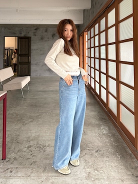 「Ungrid（アングリッド）のアイテム」を使った、長谷千沙さん（レディース・159cm）の夏コーディネート
