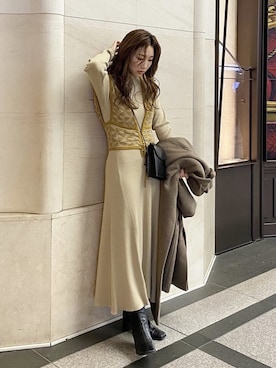 長谷千沙さん(レディース・159cm)の冬コーディネート