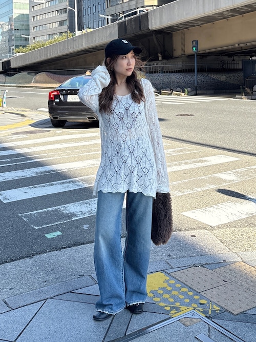 2Way透かし編みルーズニット