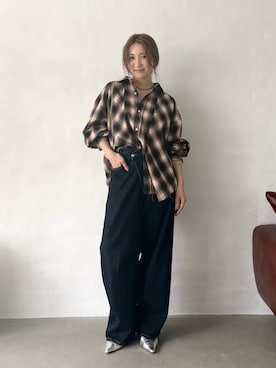 長谷千沙さん(レディース・159cm)の秋コーディネート