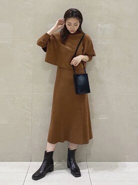 長谷千沙さん（レディース・159cm）の冬コーディネート