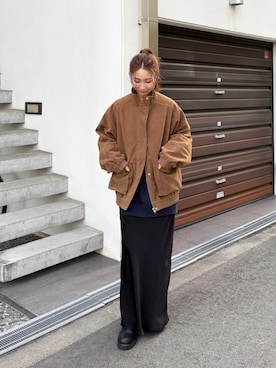 「アイテム（ブルゾン）」を使った、長谷千沙さん（レディース・159cm・30代）の秋コーディネート