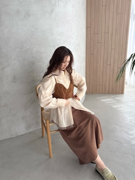 「アイテム（キャミソール）」を使った、長谷千沙さん（レディース・159cm・30代）の夏コーディネート