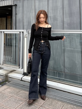 長谷千沙さん(レディース・159cm)の秋コーディネート
