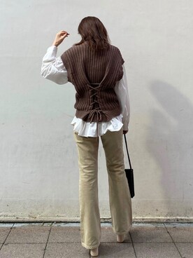 長谷千沙さん（レディース・159cm）の冬コーディネート