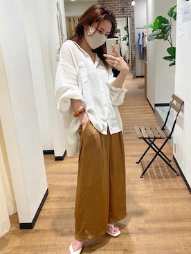 長谷千沙さん(レディース・159cm)の春コーディネート