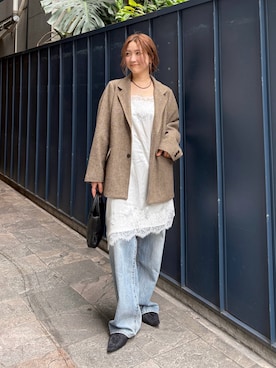 長谷千沙さん（レディース・159cm）の秋コーディネート