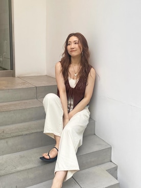 長谷千沙さん（レディース・159cm）の春コーディネート