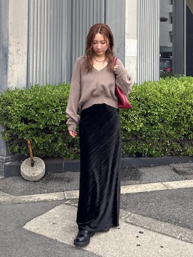 長谷千沙さん（レディース・159cm）の秋コーディネート