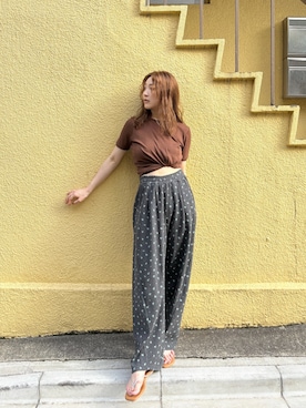 「Ungrid（アングリッド）のアイテム」を使った、長谷千沙さん（レディース・159cm）の夏コーディネート