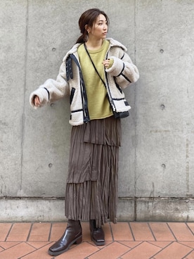 長谷千沙さん（レディース・159cm）の冬コーディネート