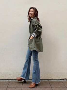 長谷千沙さん（レディース・159cm）の秋コーディネート