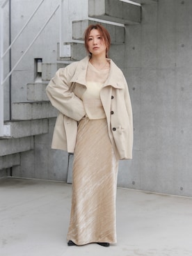 長谷千沙さん(レディース・159cm)の秋コーディネート