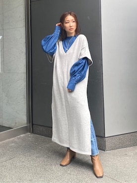 長谷千沙さん(レディース・159cm)の秋コーディネート