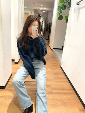 長谷千沙さん(レディース・159cm)の冬コーディネート