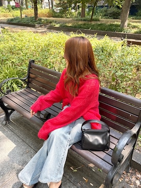 「アイテム（デニムパンツ）」を使った、長谷千沙さん（レディース・159cm・30代）の夏コーディネート