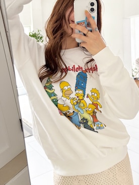 「アイテム（スウェット）」を使った、長谷千沙さん（レディース・159cm・30代）の冬コーディネート