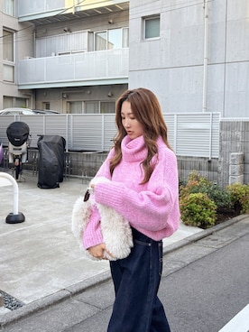 「アイテム（トップス）」を使った、長谷千沙さん（レディース・159cm・30代）の秋コーディネート