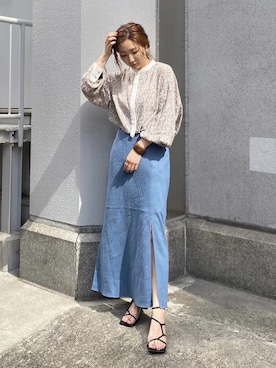 長谷千沙さん（レディース・159cm）の春コーディネート