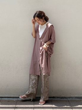 長谷千沙さん(レディース・159cm)の夏コーディネート