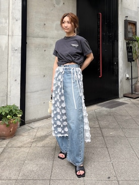 長谷千沙さん(レディース・159cm)の夏コーディネート