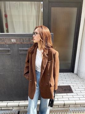 「アイテム（テーラードジャケット）」を使った、長谷千沙さん（レディース・159cm・30代）の夏コーディネート