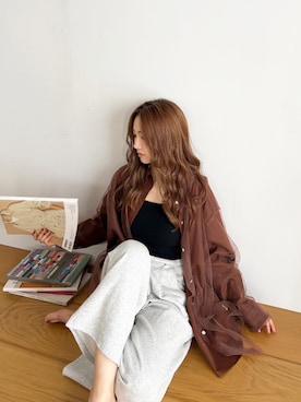「アイテム（トップス）」を使った、長谷千沙さん（レディース・159cm・30代）の夏コーディネート