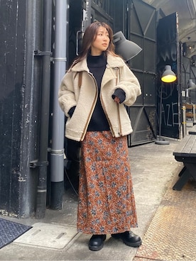 長谷千沙さん（レディース・159cm）の冬コーディネート