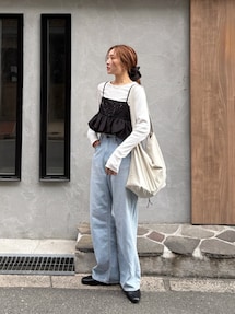 アングリッド♡チャンピオンコラボ♡ Ungrid（アングリッド） フリルスウェットカットソー「championコラボ