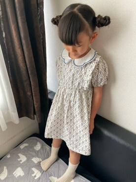 「えりつきワンピース」｜Yuuuu071112さん（キッズ・110cm）の春コーディネート