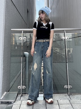 「アイテム（ニットキャップ/ビーニー）」を使った、ももさん（レディース・162cm・20代）の夏コーディネート