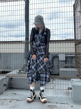 「アイテム（帽子）」を使った、ももさん（レディース・162cm・20代）の夏コーディネート