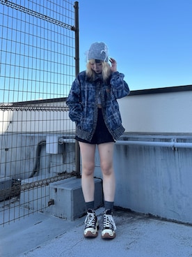 「アイテム（ニットキャップ/ビーニー）」を使った、ももさん（レディース・162cm）の秋コーディネート