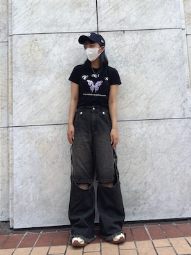 「CONVERSE（コンバース）のアイテム」を使った、ももさん（レディース・162cm）の夏コーディネート