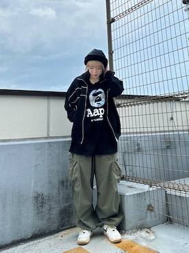 ももさんの（AAPE BY A BATHING APE | エーエイプバイアベイシングエイプ）を使ったコーディネート