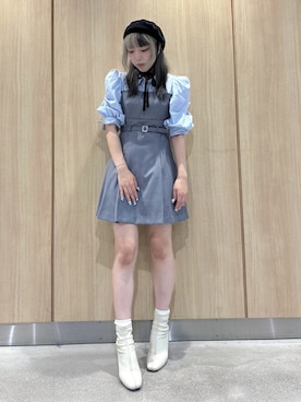 「アイテム（ハンチング/ベレー帽）」を使った、ももさん（レディース・162cm・20代）の夏コーディネート