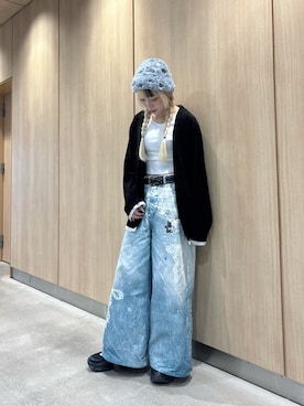 「アイテム（ニットキャップ/ビーニー）」を使った、ももさん（レディース・162cm）の秋コーディネート