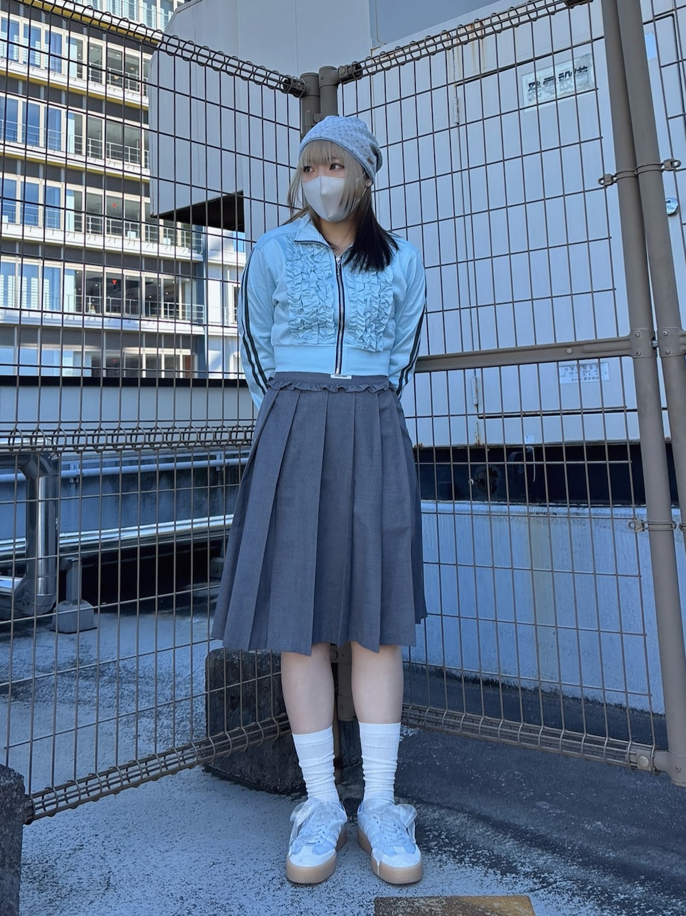 CRANK クランク 韓国ブランド フリルプリーツミニスカート CRANK（クランク）の「CRANK／フリルプリーツミニスカート