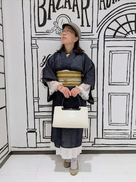 「アイテム（水着/着物・浴衣）」を使った、るふなさん（レディース・152cm）の秋コーディネート