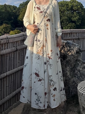 00サイズ】ボタニカルプリントキャミソールワンピース／ウォッシャブル