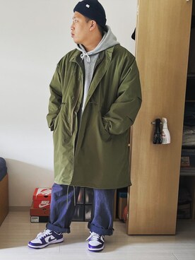 「CIAOPANIC（チャオパニック）のアイテム（モッズコート）」を使った、tatsuya030910さん（メンズ・169cm）の冬コーディネート