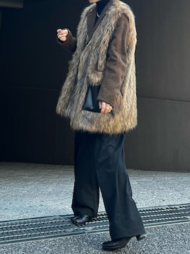 seyto（セイト）の「Fake fur long vest / フェイクファーロング